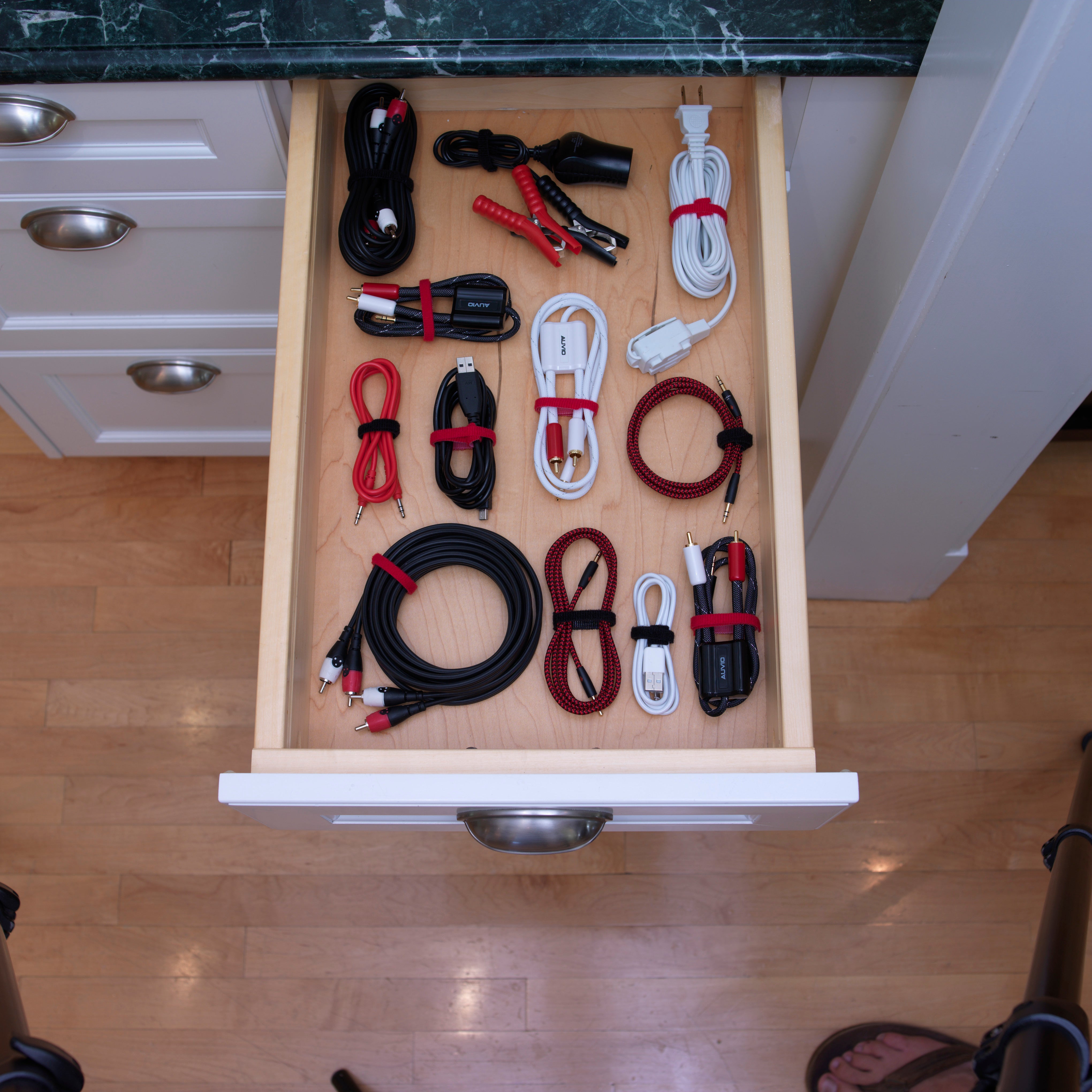 Desk Drawer Cable Organisation
