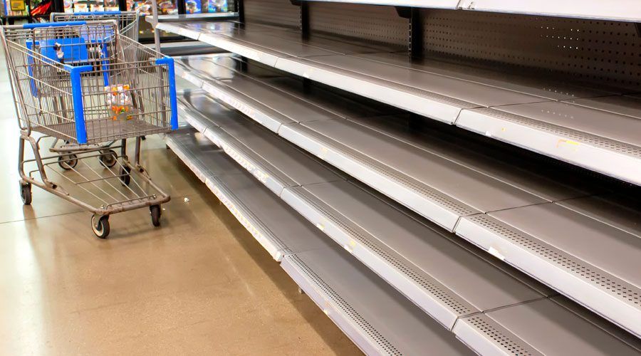 Empty Shelves at a store