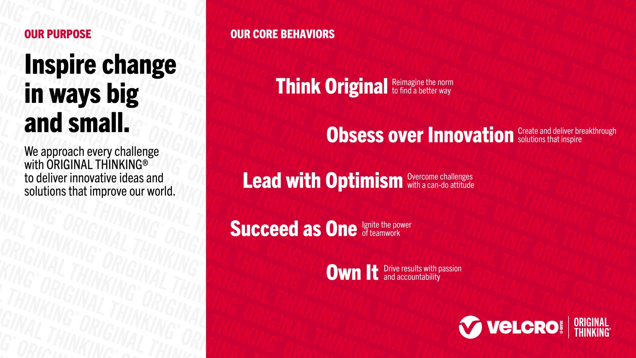 Velcro Companies Core Behaviors