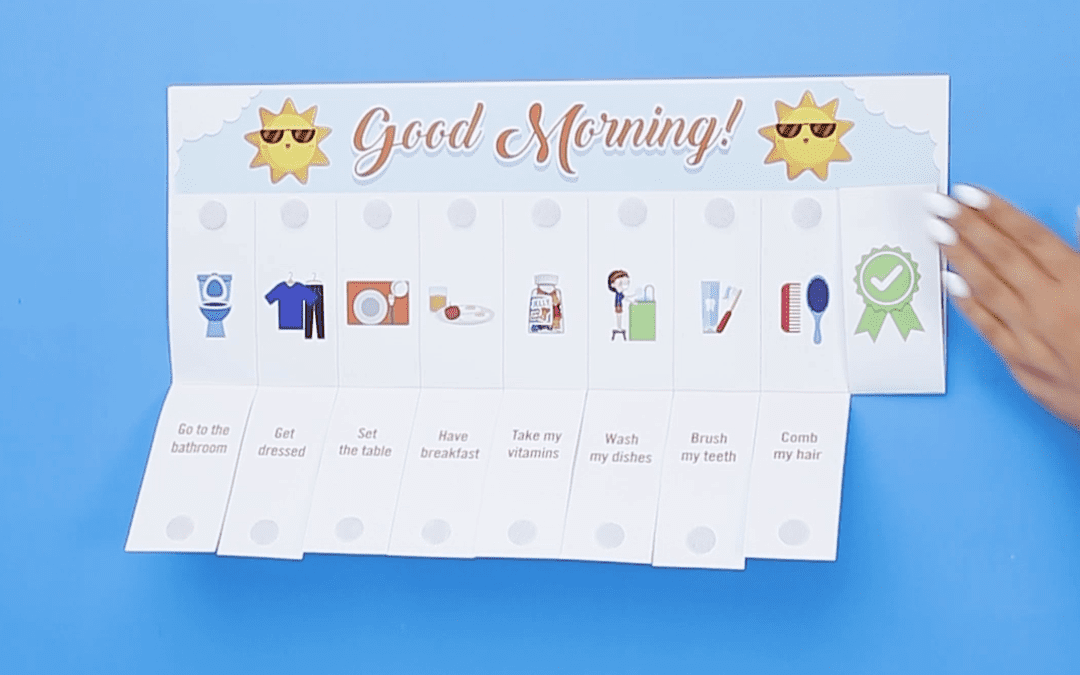 Kindergarten Homeschool Schedule printed out