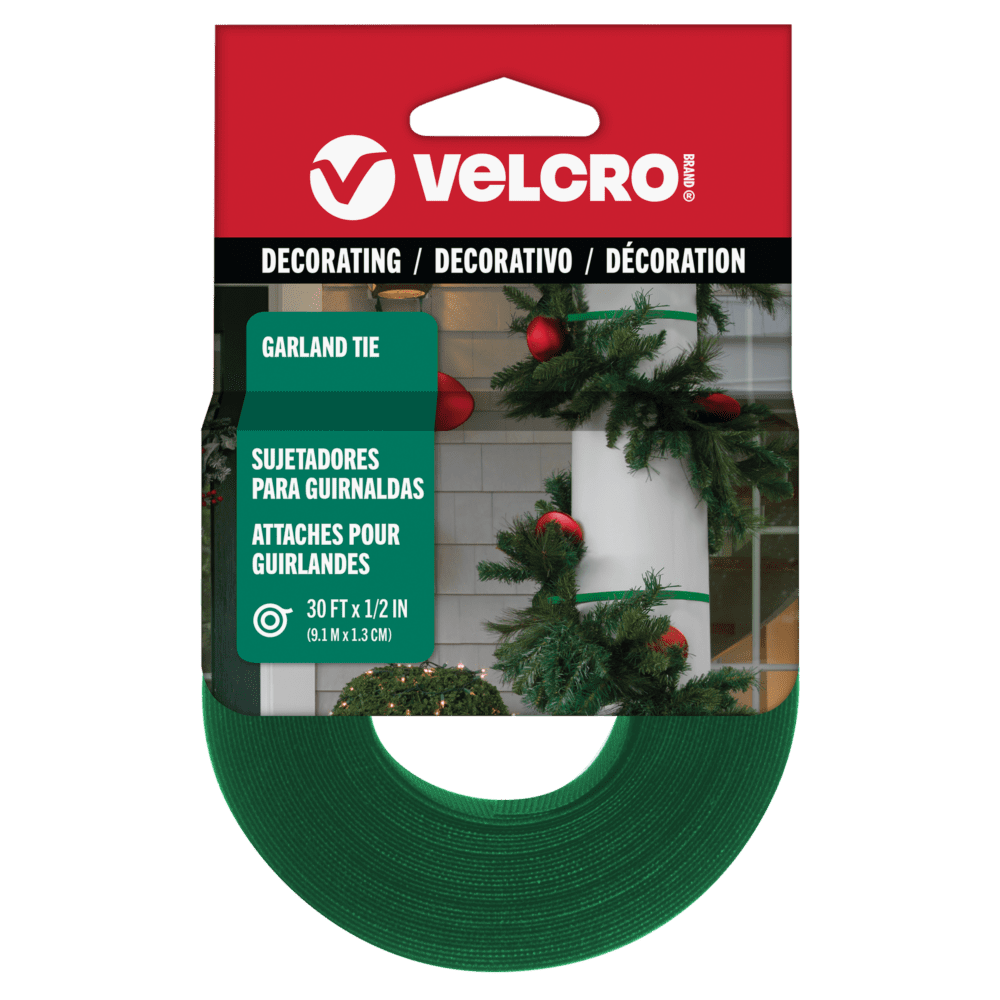 Green VELCRO® Brand Holiday Garland Ties - 30ft