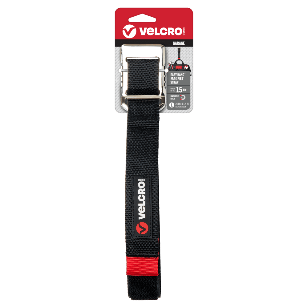 VELCRO® Brand EASY HANG™ Magnet Strap for garage storage - holds up to 15lbs.